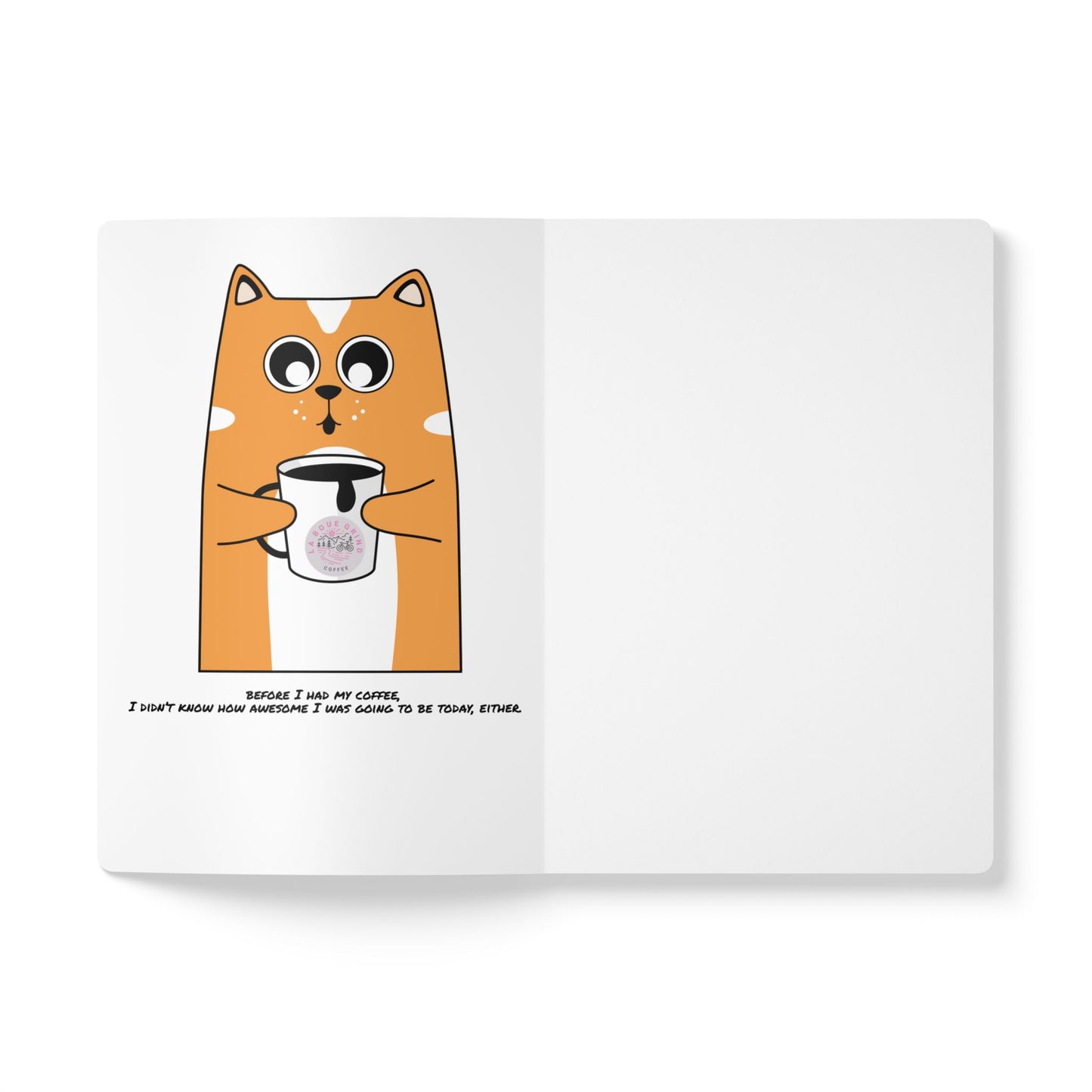 Caffeinated Kitty Softcover Journal